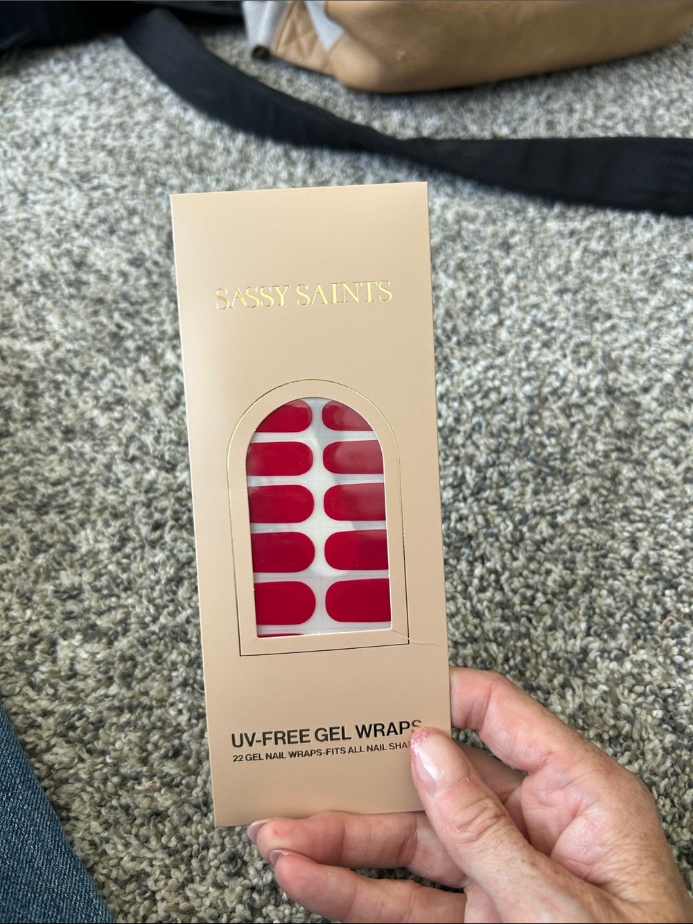 Red UV-Free Gel Press-On Nail Wraps